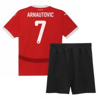 Maglia Calcio Austria Marko Arnautovic #7 Prima Divisa Bambino Europei 2024 Manica Corta (+ pantaloncini)